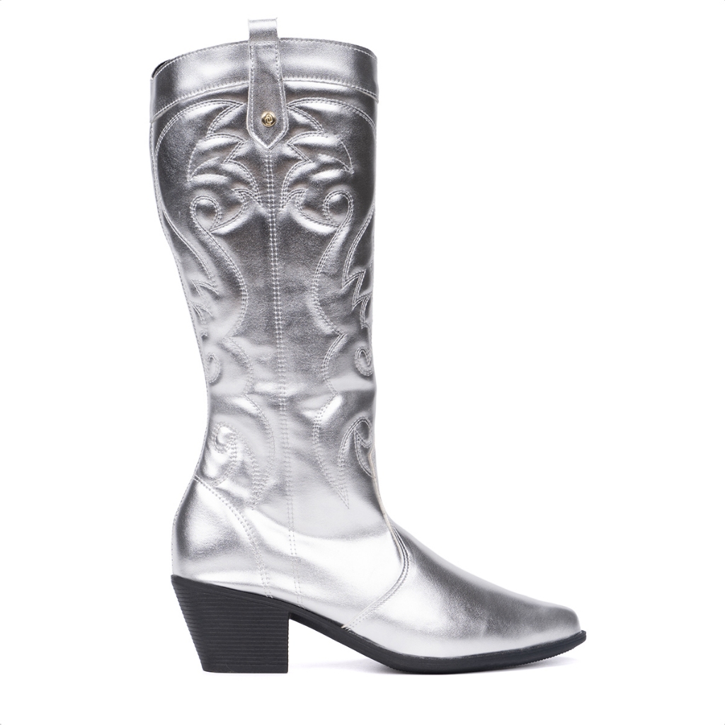 Bota Feminina Texana Domidona Western Cano Longo Alto Bordado Country