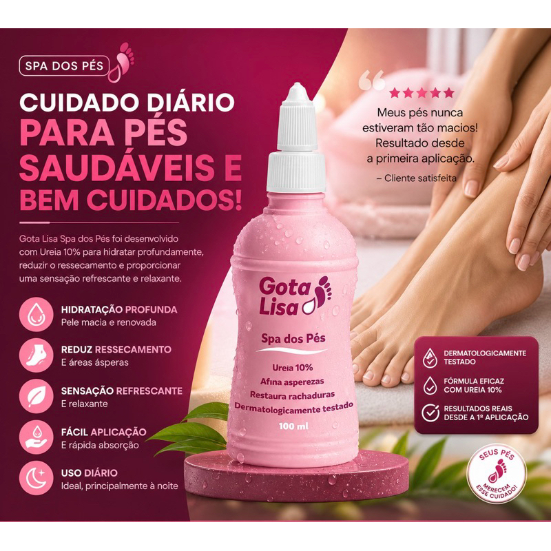 Gota Lisa 100ml para os Pés Contra Rachaduras