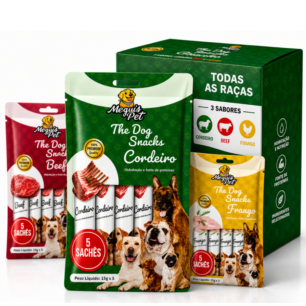 Ração Úmida Sachê Cães Adultos Filhote Churu Carne Cordeiro Frango Tipo Pedigree
