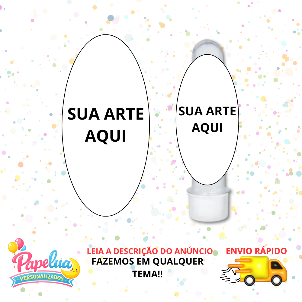 Apliques para Tubete QUALQUER TEMA personalizado (já vai recortado) – Lembrancinha Festa Infantil