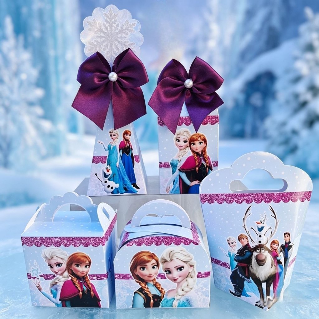 Kit Personalizados  FROZEN ANA ELSA PRINCESAS Pegue e Monte Caixinhas Lembrancinhas Festa Infantil Aniversário