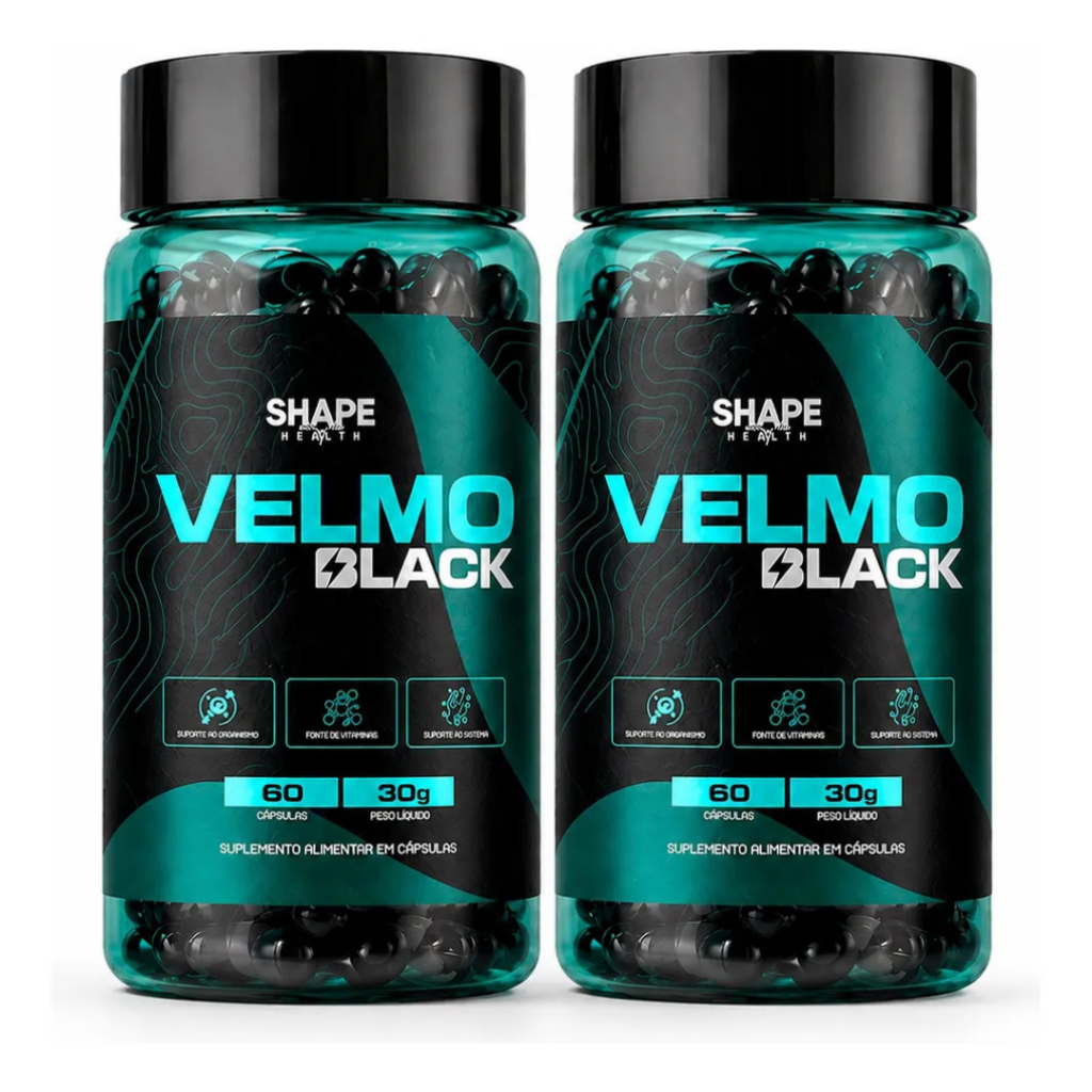 Kit 2 Velmo Black 60 Capsulas Original Loja Oficial Velmoblack