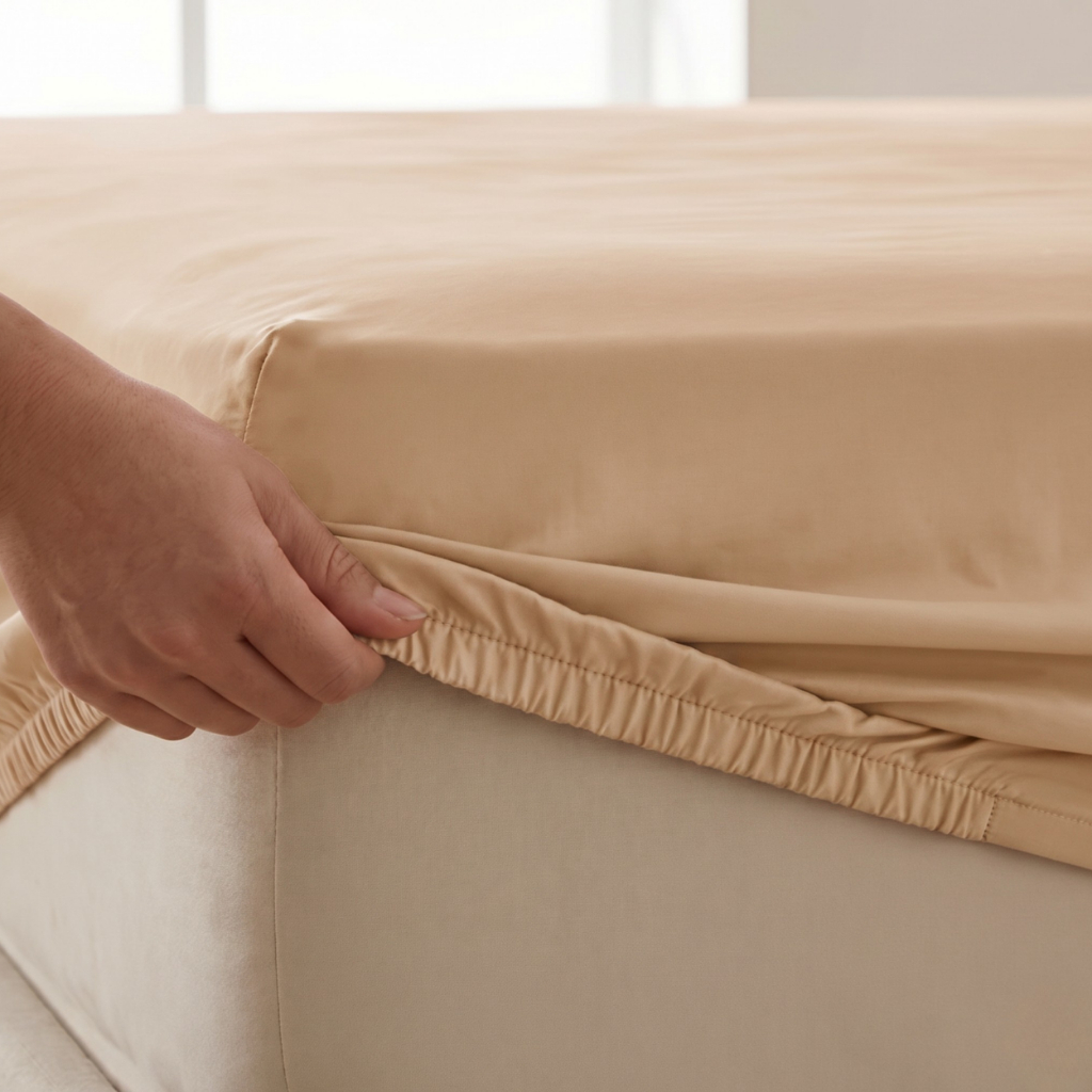 Lençol Solteiro com Elástico 400 Fios Micropercal Tecido Macio Aveludado Premium Roupa de Cama