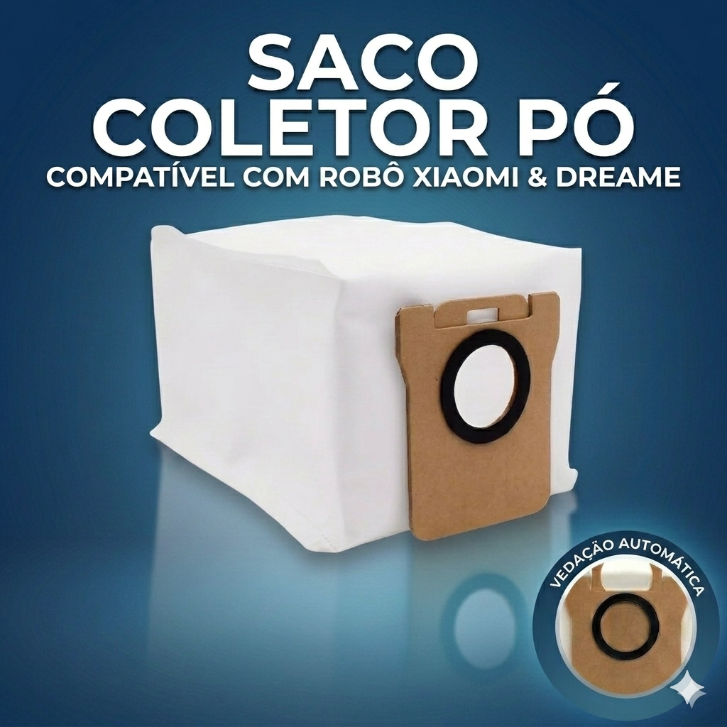 Saco Coletor de Pó compatível com Robô Xiaomi H50 Pro H40 Vacuum5 Pro S10+ S20+ X10+ X20+ X20 Pro X20 Max