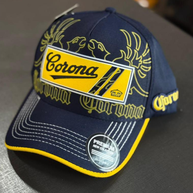 Boné Corona Azul Marinho Aba Curva Snapback Masculino Premium Boné Cerveja Boné Praia