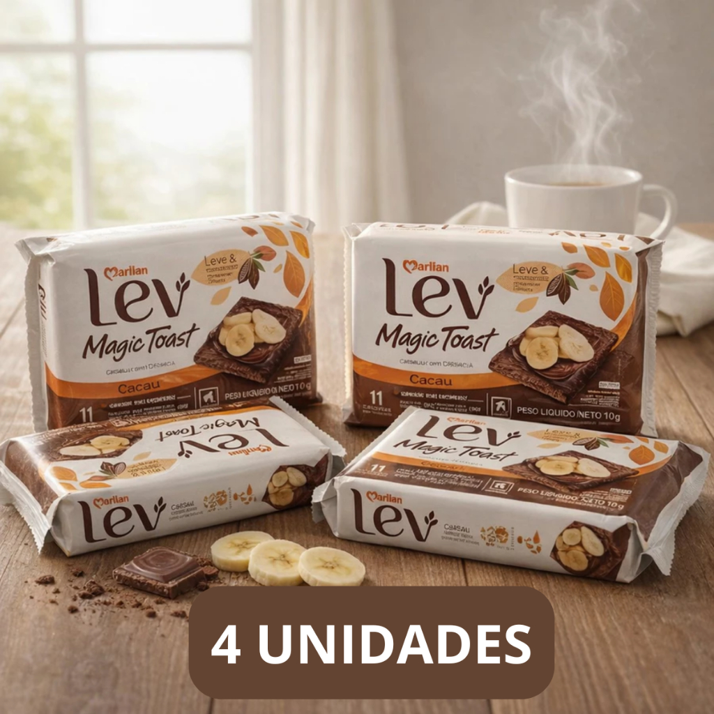 Kit 4 Torrada Marilan Magic Toast Cacau Pacote Com 110g