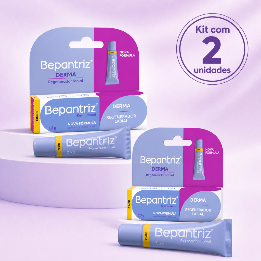 Kit 2 Bepantriz Regenerador Hidratante Labial Dexpantenol