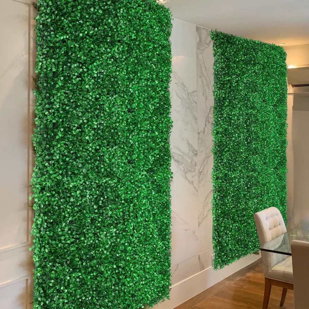 Escolha Seu Kit Placa Buxinho Artificial Jardim Vertical Folhagem Densa Parede Verde Luxo