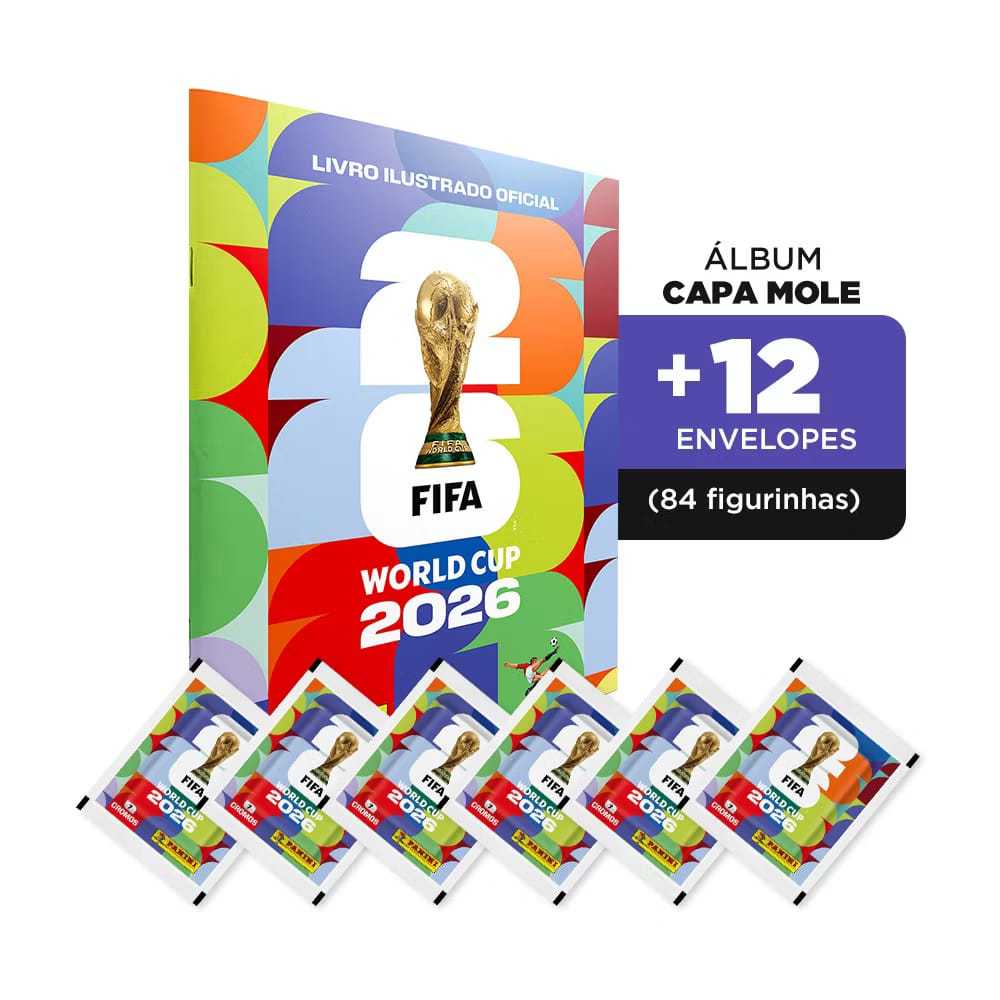 kit álbum da copa do Mundo 2026 fifa E figurinhas original panini oficial