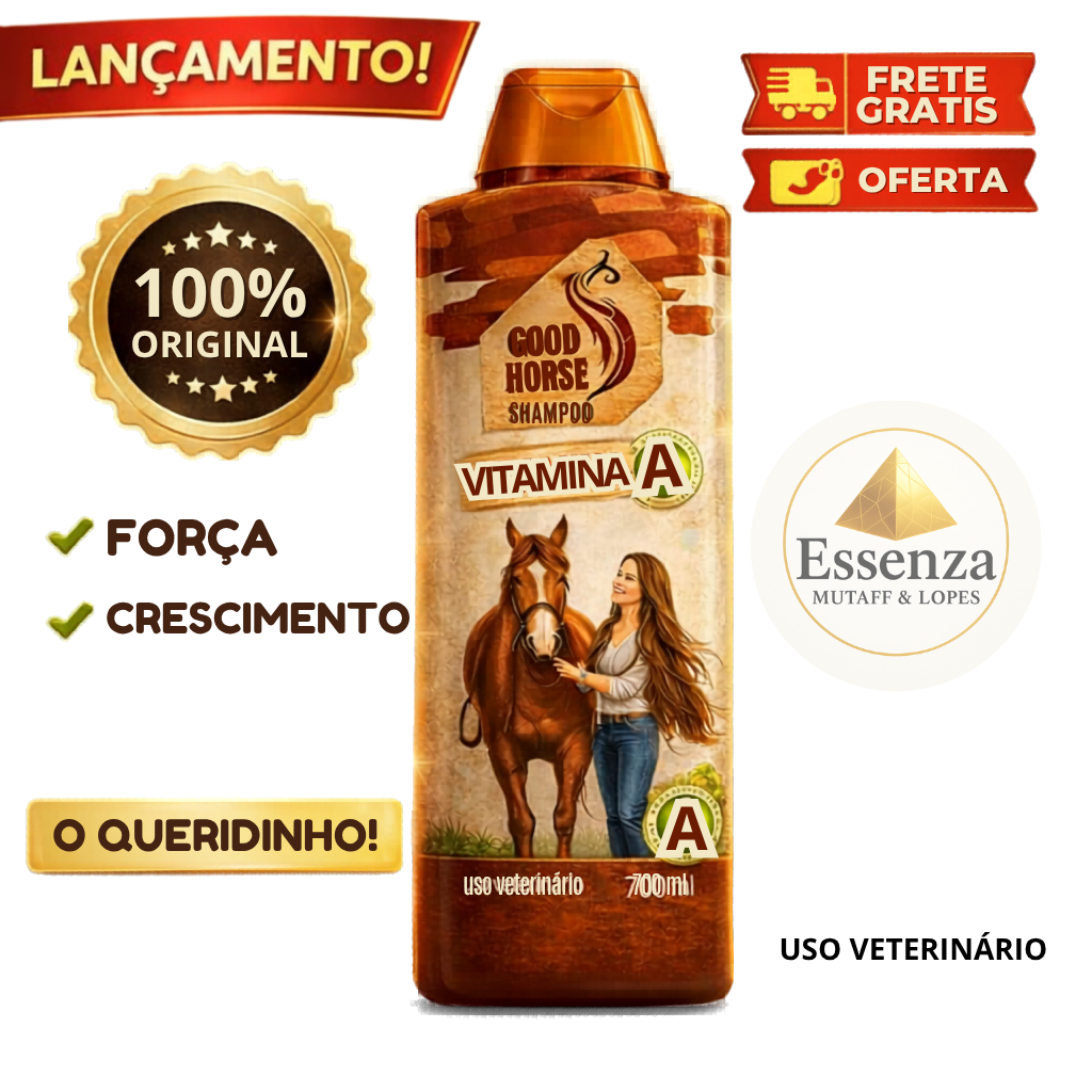 SHAMPOO / MASCARA cavalo GOOD HORSE Vitamina A  - Crescimento, Hidratação e Força