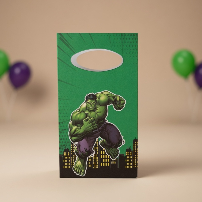 Sacolinha P Hulk/Para Festa Infantil/Lembrancinha para Aniversário/Decoração