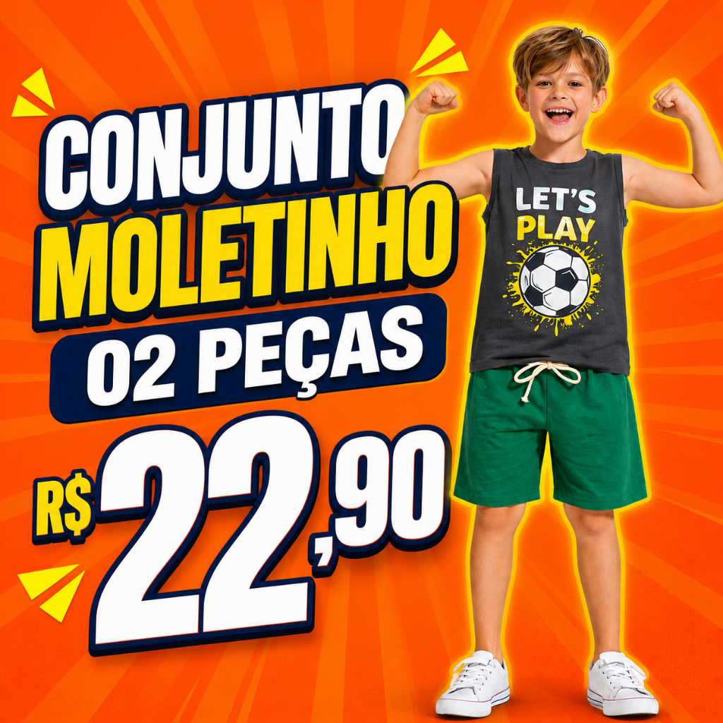 Kit 2 Peças Conjunto Infantil Menino Masculino Algodão Premium Leve Confortável Uso Diário Casual...