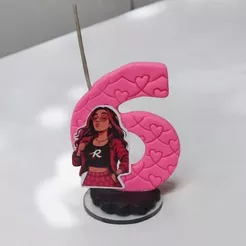 Vela de Aniversário Emily Vick dos Rosas com Pavio Mágico Papel fotográfico para festas temática