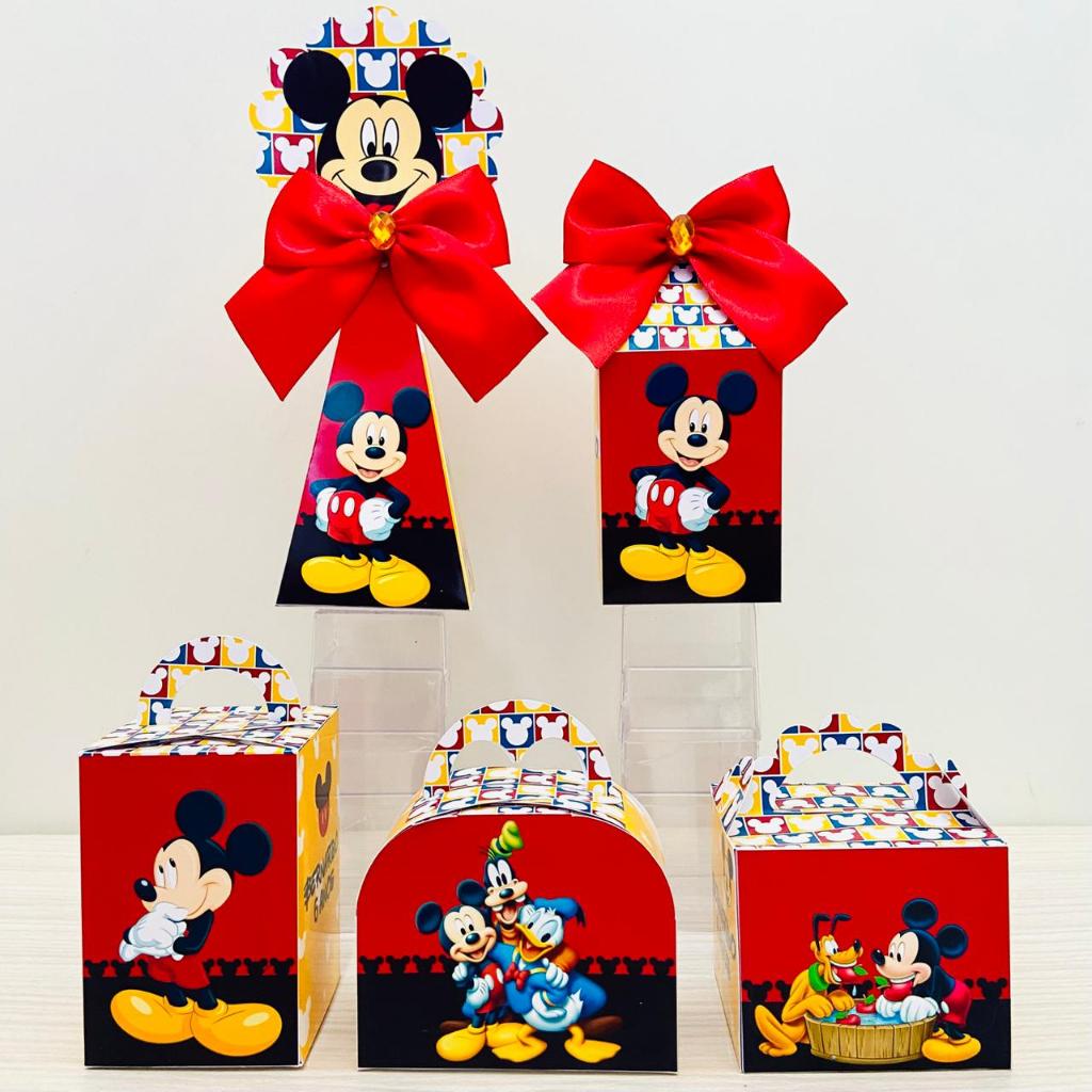 Kit Caixas Mickey Personalizada / Kit Festa Mickey / Lembrancinha de Festa / Aniversário Infantil