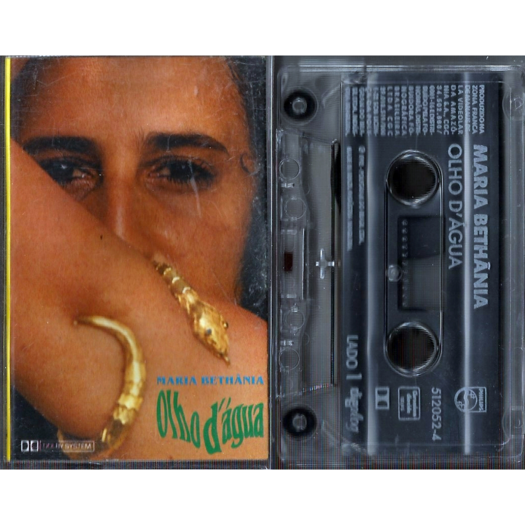 Fita Cassete K7 Original Maria Bethânia Olho d'Água Djavan Caetano Veloso Renato Teixeira Vinicius de Moraes Tom Jobim