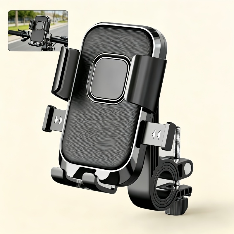 Suporte Celular Moto e Bicicleta Universal 360° Giratório Estável Anti Vibração Montagem Rápida