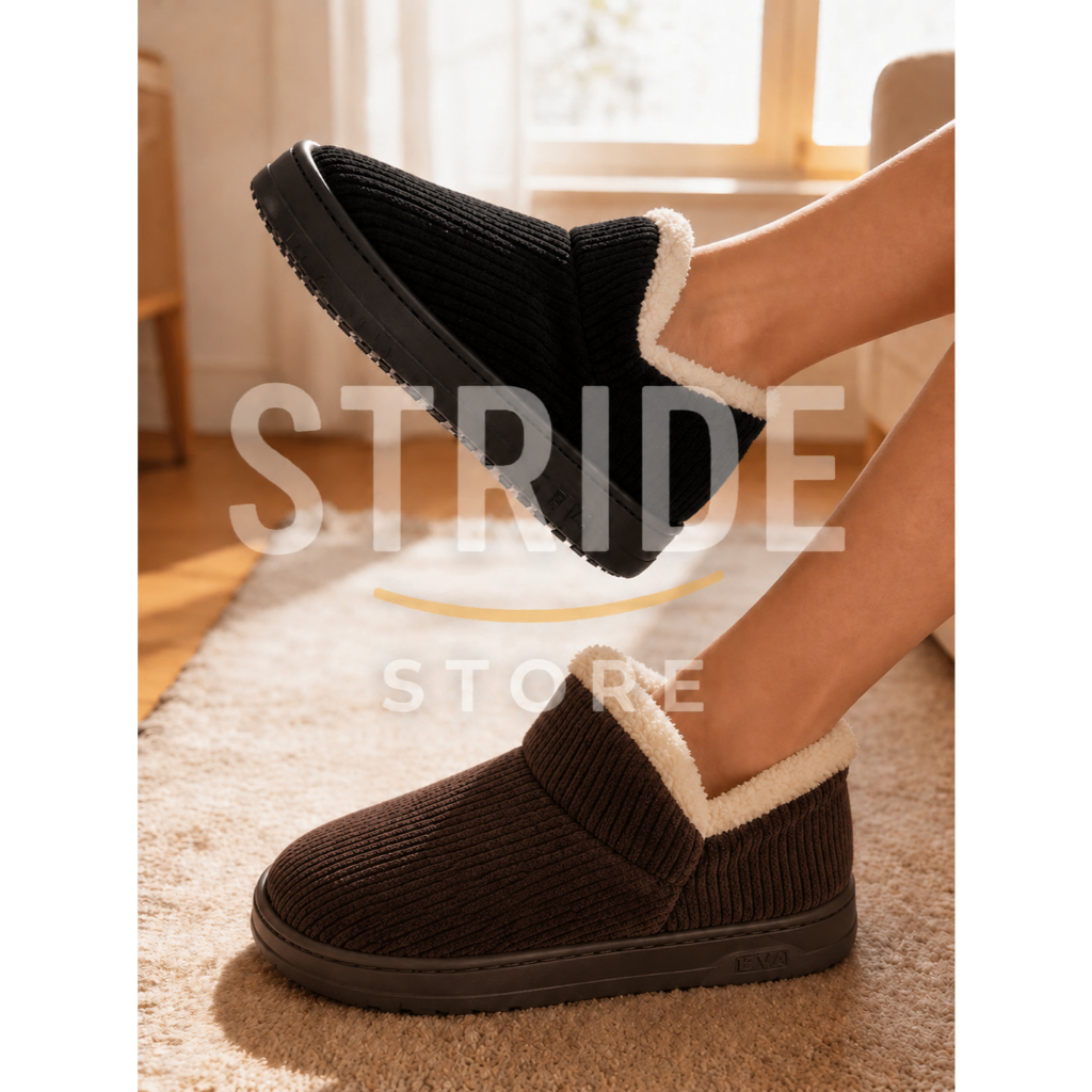 Pantufa Bota Feminina Inverno Pelúcia Antiderrapante Macia Confortáve