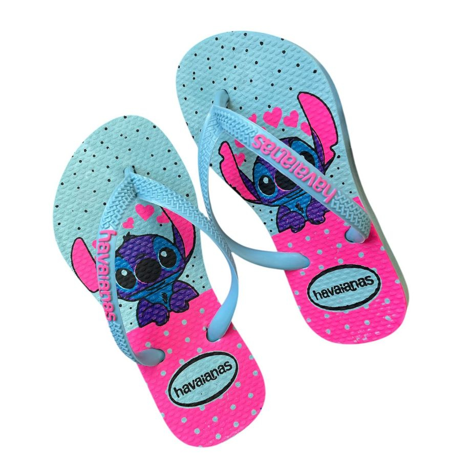 CHINELO INFANTIL AZUL MENINAS ESCOLA DIA A DIA