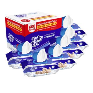 TOALHA UMEDECIDA BABY BYN KIT600 (6PCTS X 100FLS)