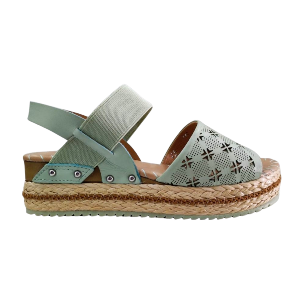 Sandália Feminina Bottero Anabela 352601 Off White/Preto