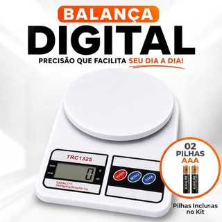 Balança Digital Cozinha 10 kg, Balança de Precisão 10Kg, Dieta, Nutrição, Função Tara - ENVIO RÁPIDO