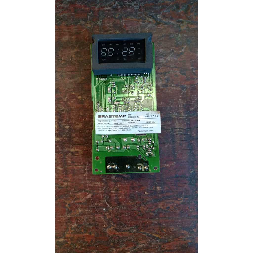 placa painel microondas brastemp bms18abhna 110 volts usado