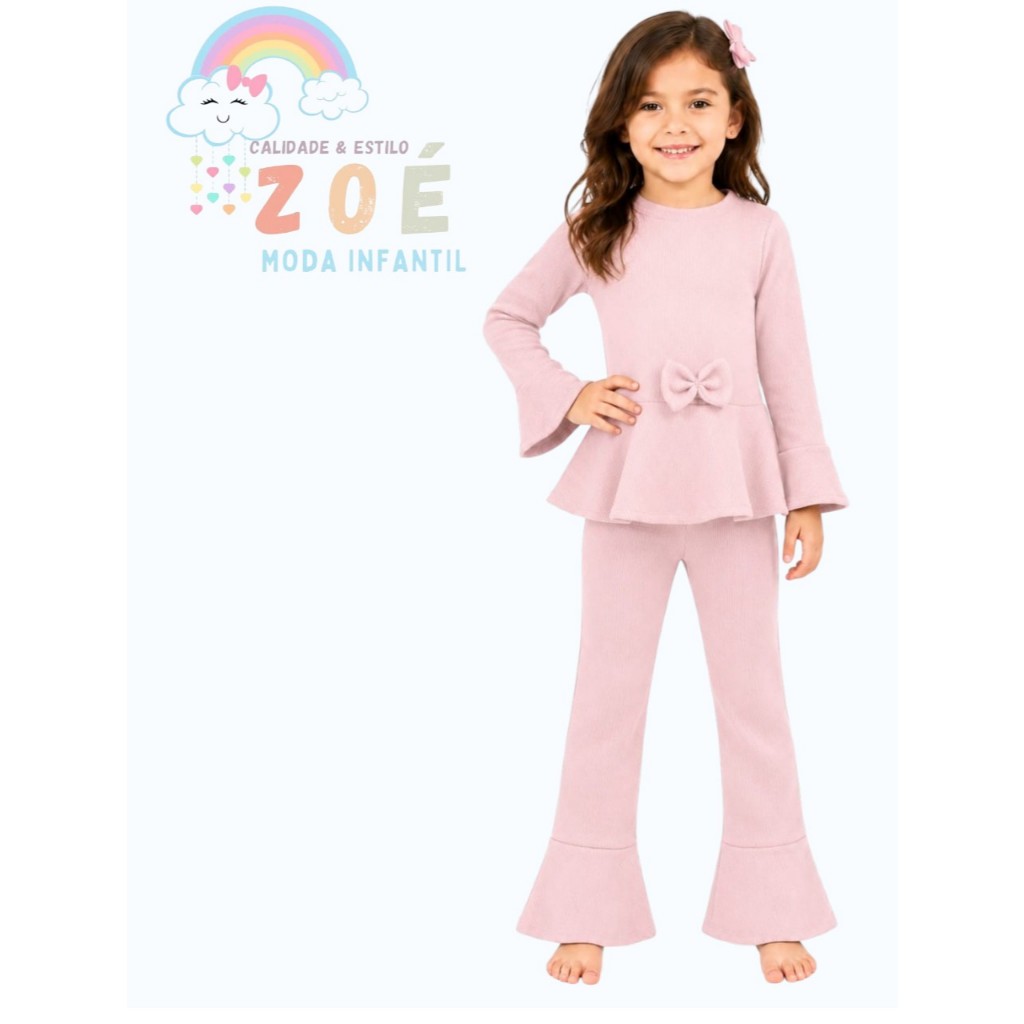 Conjunto Infantil Menina quentinho para inverno