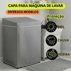 Capa Para Maquina De Lavar Impermeavel Todas Marcas Electrolux Brastemp Consul