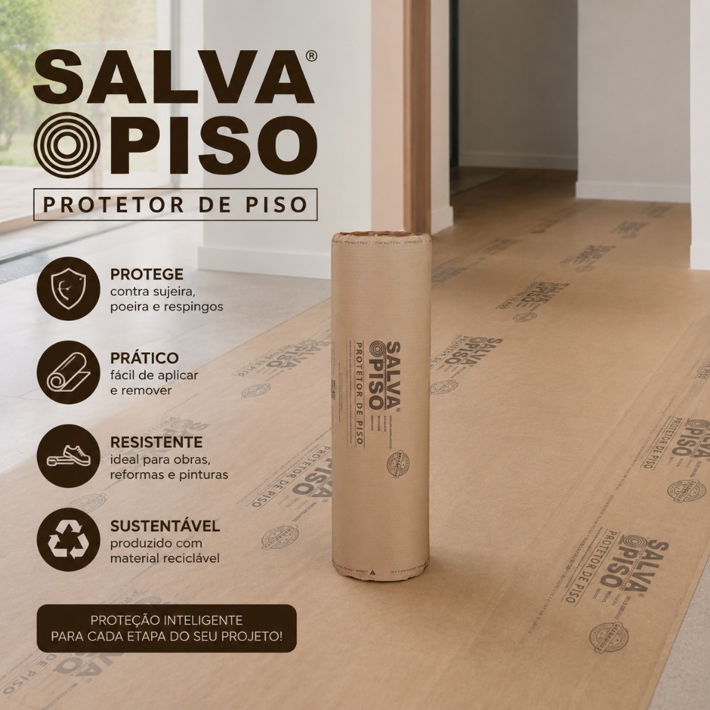 Salva Piso Bobina Proteção Para Sua Obra Construção 1x 25m Kits 1 / 2 / 3