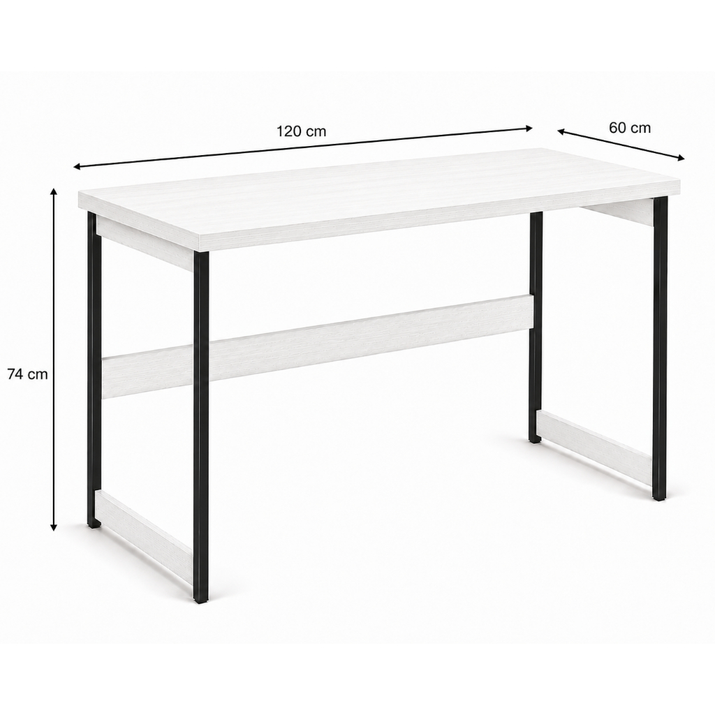 Mesa Escrivaninha Grande Industrial 120x60x74 cm resistente para computador, escritório, home office