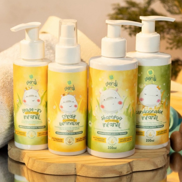 SHAMPOO, CONDICIONADOR, LEAVE-IN E SPRAY ILUMINADOR