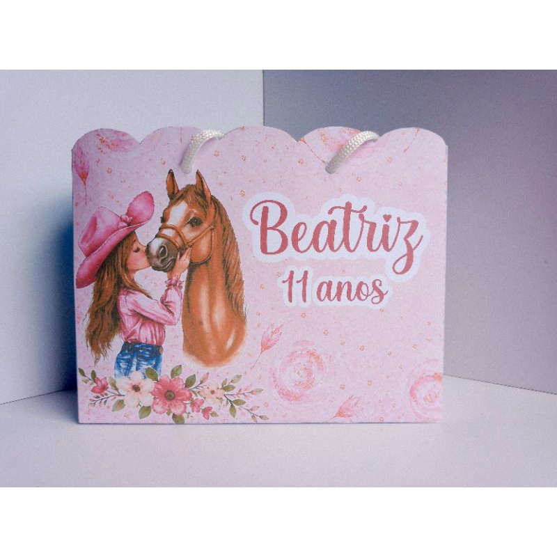 Sacolinha Personalizada Boiadeira | Cavalo| cowboy | Sacolinha | Lembrancinha | Mimos | Aniversário