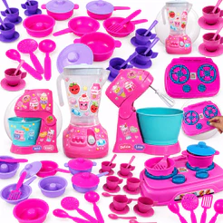 Kit Infantil Brinquedos de Casinha Cozinha Comidinha Cooktop Eletro Menina Menino