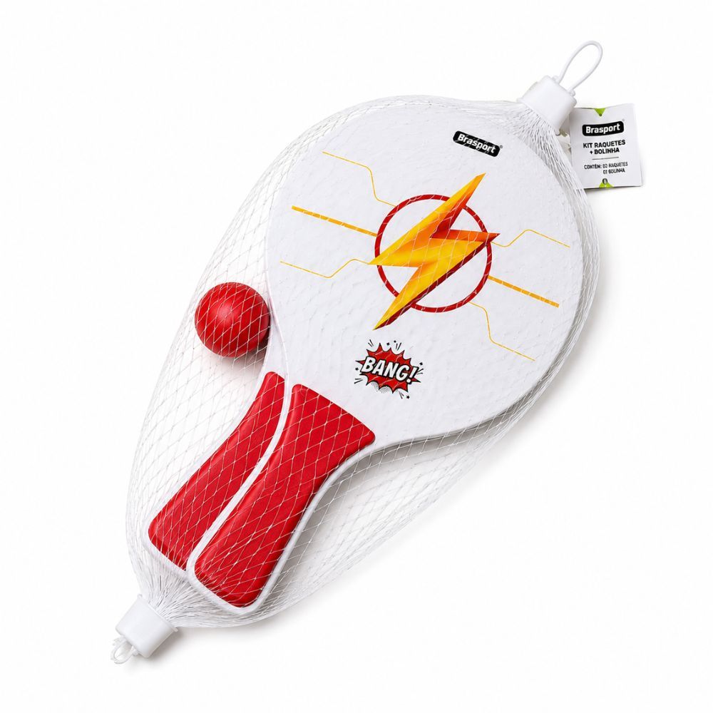 Kit Raquete Frescobol com Peteca 2 Raquetes + Peteca Praia Infantil Adulto Lazer Diversão Garantida