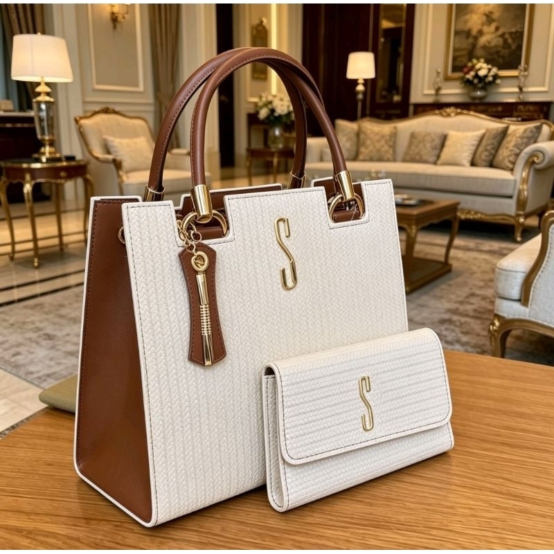  Conjunto Luxo Elegance Bolsa mais carteira