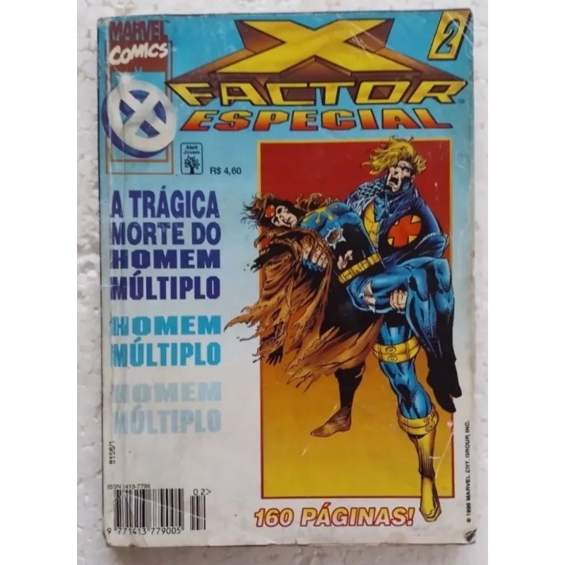 X-FACTOR Especial /abril - Nº 2 (1996) A Trágica Morte do Homem Múltiplo (Formatinho) Capa Danificada