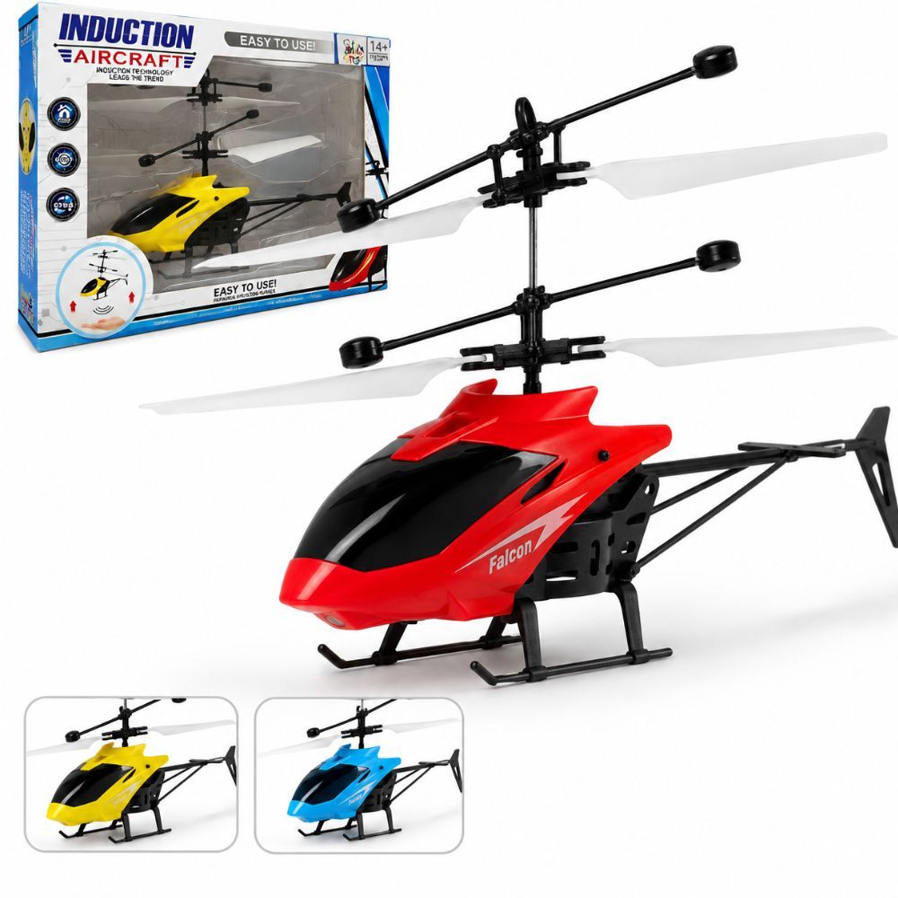 Brinquedo Helicóptero Sensorial com LED - Voa Automaticamente para Crianças