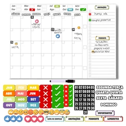 Lousa Planner - Quadro Planejamento Interativo Mensal - Planner Interativo