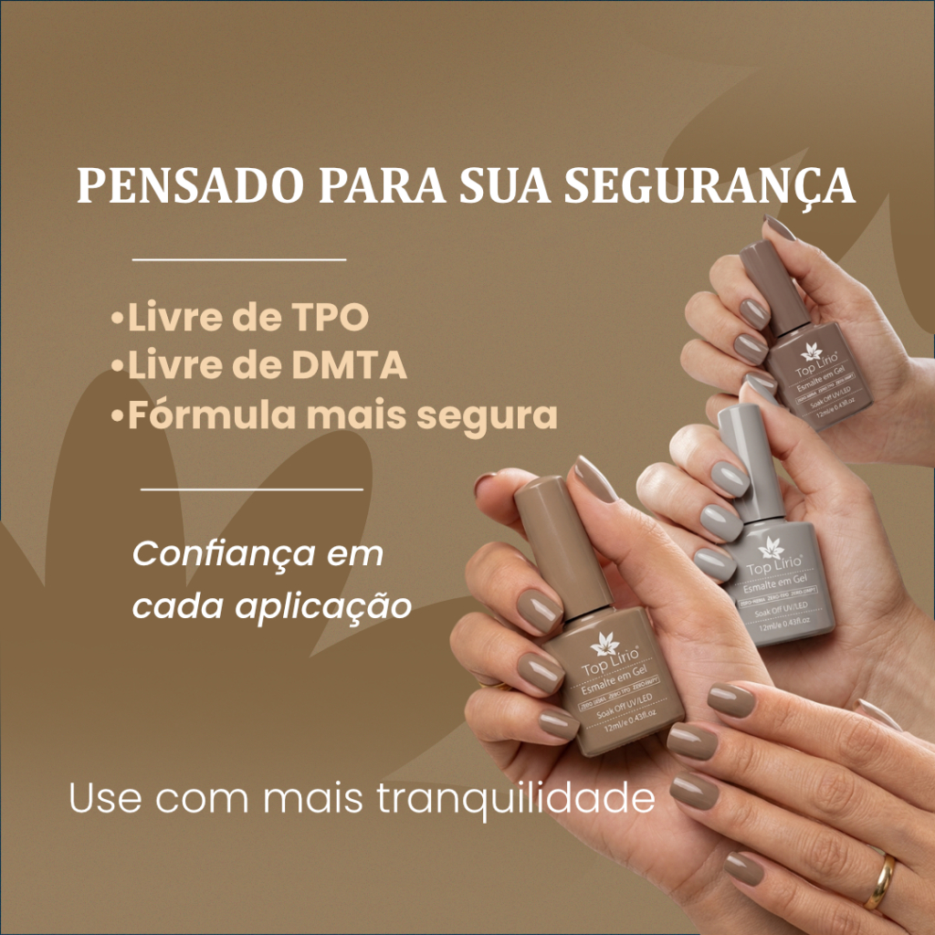 Detalhes do Kit 5 Esmaltes em Gel + 1 Esmalte Extra UV/LED 12ml Cores Sortidas para Unhas Zero HEMA