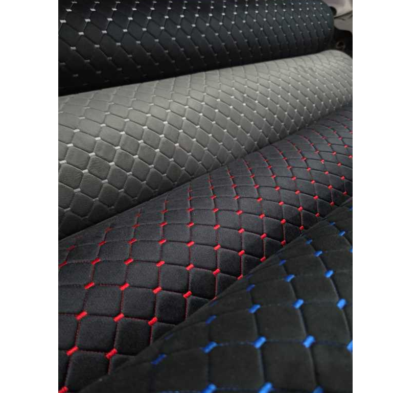 Tecido Suede Veludo Liso e Diamante Com Espuma Acoplada 1,40 de largura