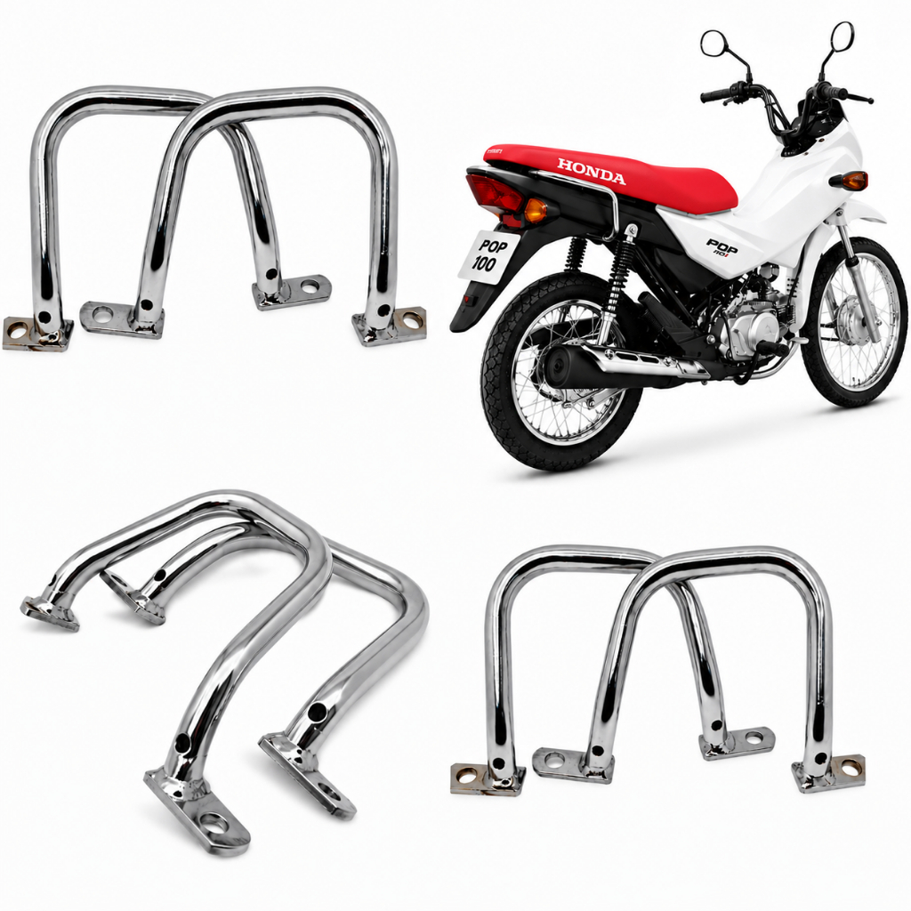 Alça Traseira Honda Pop 110 Modelo Original (cromado)