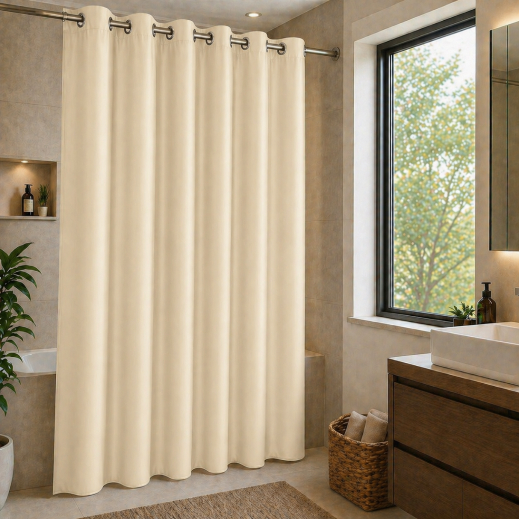 Cortina PVC 2,20X1,40 Impermeável Multiuso para Porta Janela e Box de Banheiro Antimofo