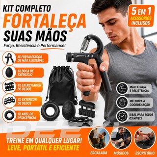 DEEYI Kit 5 Peças Hand Grip Com Resistência Ajustável 5-60kg Para Fortalecer Antebraço e Dedos Treinamento Muscular