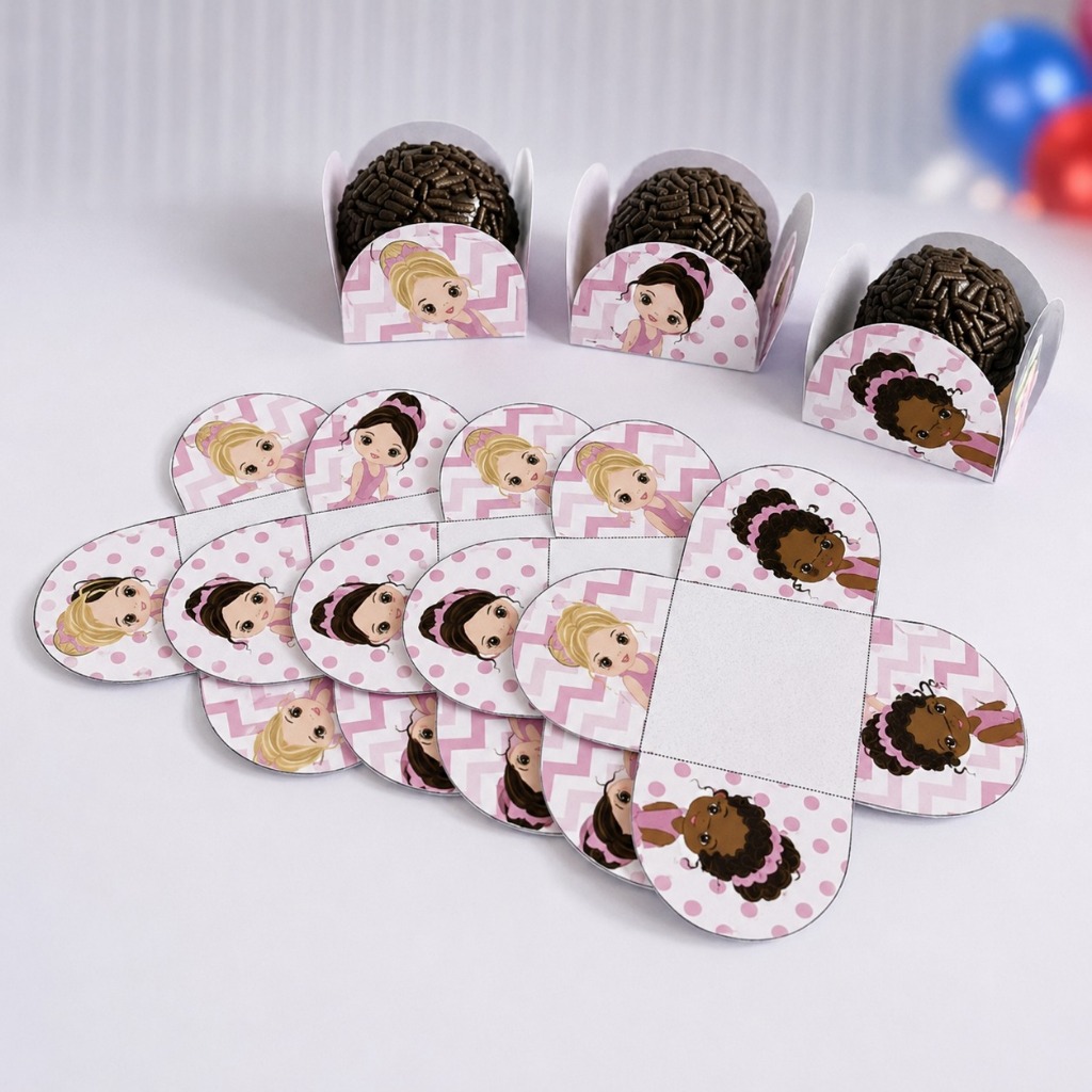Forminha de Doces Bailarina Personalizada no Tema /Lembrancinha de Festa /Aniversário