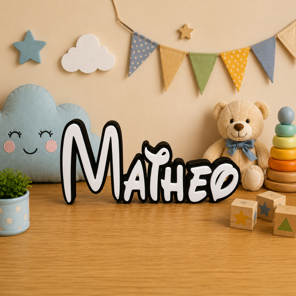 Detalhes do Nome personalizado com letra Disney | Decoração 3D Disney | Presente personalizado criativo