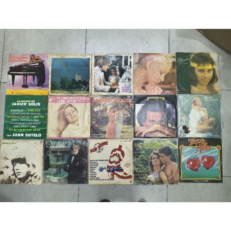 lote 15 LP discos vinil pop rock dance samba lenta pop internacional 3A