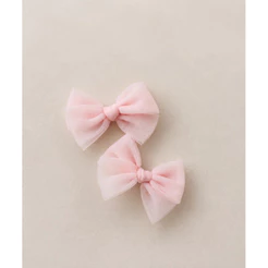 Dupla de Laços Infantil em Tule / Bebê delicado Laço Menina