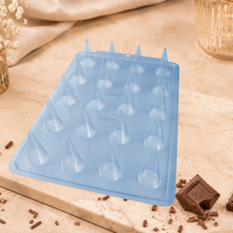 Forma Suporte para Cone Chocolate BWB 3683 | Acetato Semiprofissional | 20 Cavidades | Doces e Cone Trufado (CHOCO) · foto 2