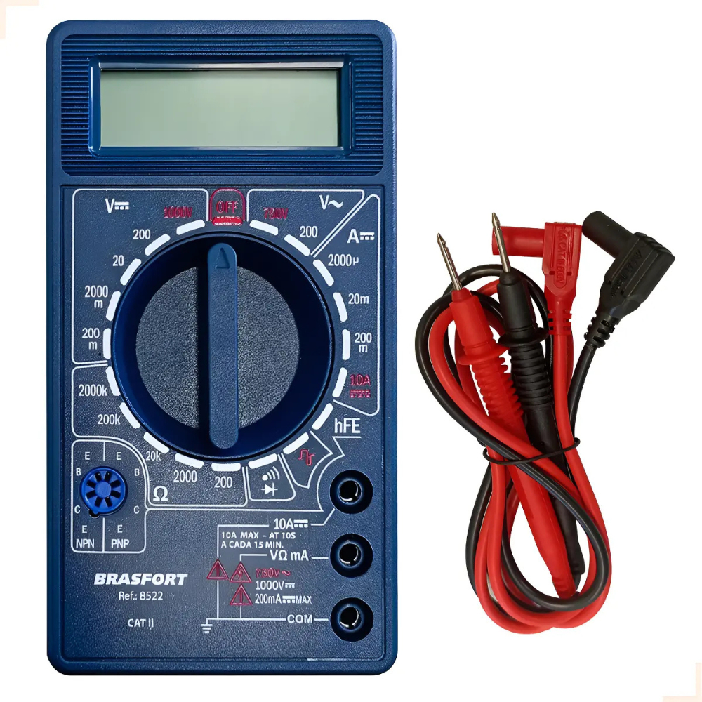 MULTIMETRO DIGITAL BRASFORT PROF 8522