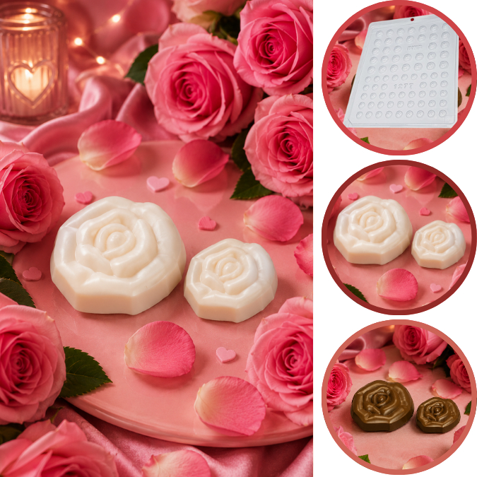 1~10 Forma Simples Florzinha Aplique 1277  (J3) em Acetato BWB P Bombom e Doces de Chocolate (CHOCO)